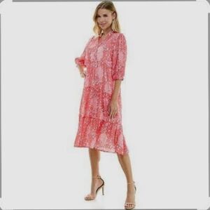 Figueroa & Flower : Flioral Pink Midi Dress